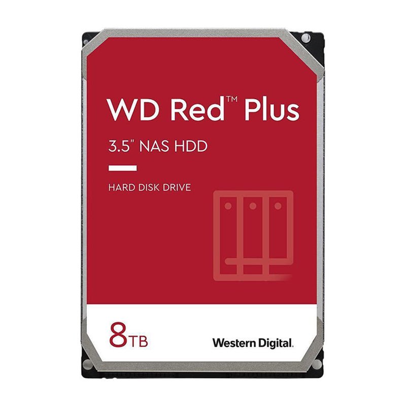 WD Red Plus NAS Hard Drive - 8TB / 3.5-inch / SATA-III / 128MB Buffer