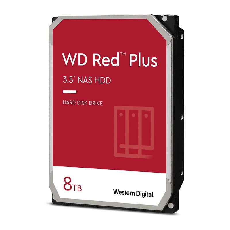 WD Red Plus NAS Hard Drive - 8TB / 3.5-inch / SATA-III / 128MB Buffer