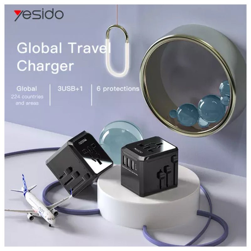 Yesido MC10 Universal Adapter - USB-C / USB-A / Black