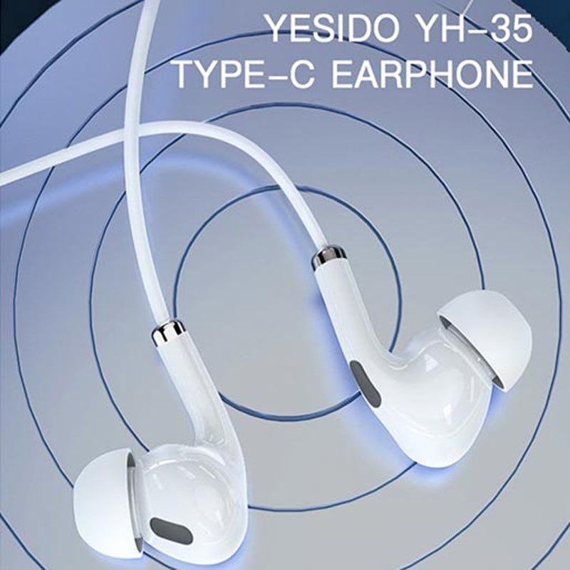 Yesido YH-35 Earphone - Tpye-C / White