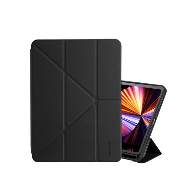 Rockrose Smart Tri-Fold Origami Folio for iPad Pro 11 Inch - 2021 - Black