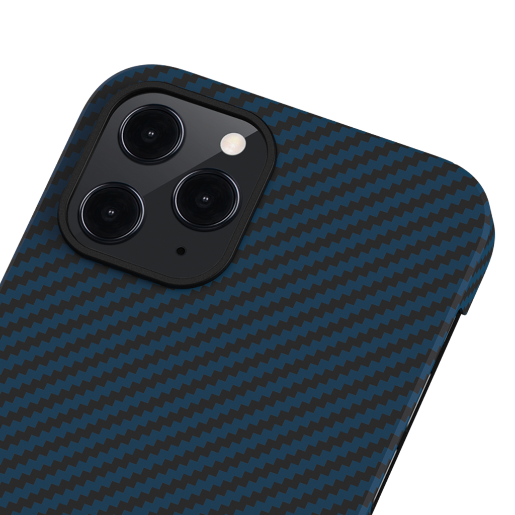 Pitaka iPhone 12 Pro MagEZ Case Blue Karbon - Black/Blue Twill