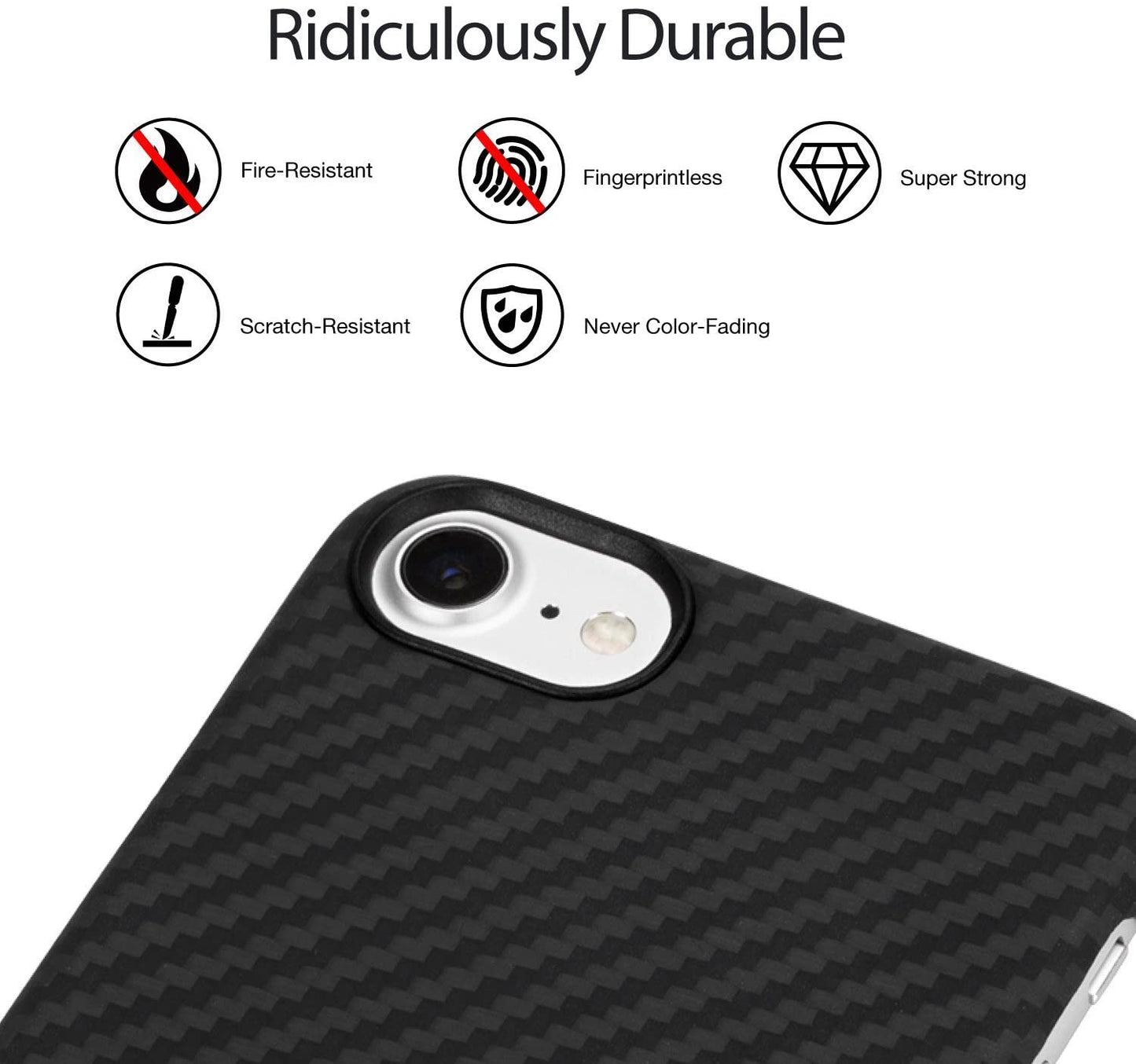 Pitaka Aramid Case for iPhone SE/8/7 - Karbon