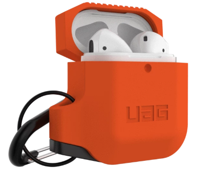 UAG Apple Airpods 1&2 Silicone Case - Orange/Grey