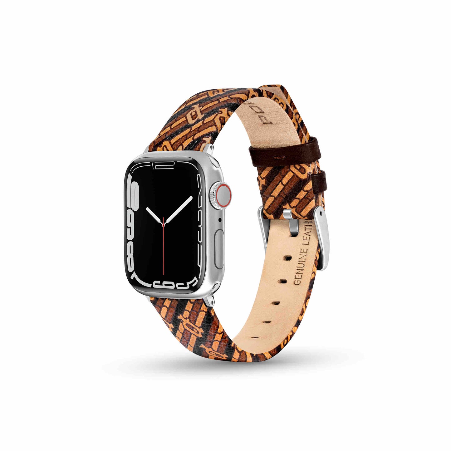 Police Mono Apple Watch 38/40/41mm, Smart Watch 20mm Leather Strap - Brown