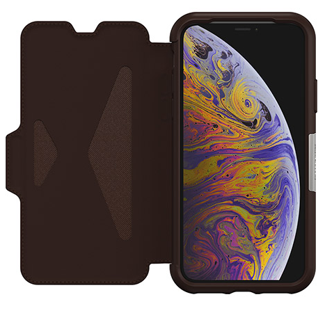 OtterBox iPhone XS Strada Folio Case - Espresso Brown