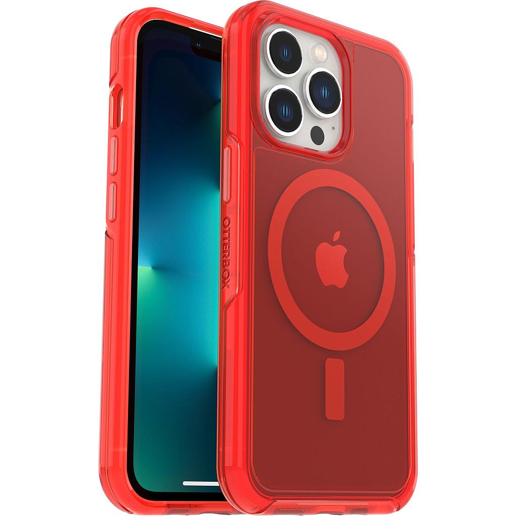 OtterBox iPhone 13 Pro Symmetry Plus Magsafe Clear Case - Translucent Red