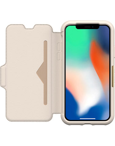 OtterBox iPhone X Strada Folio Case - Soft Opal Pale Beige