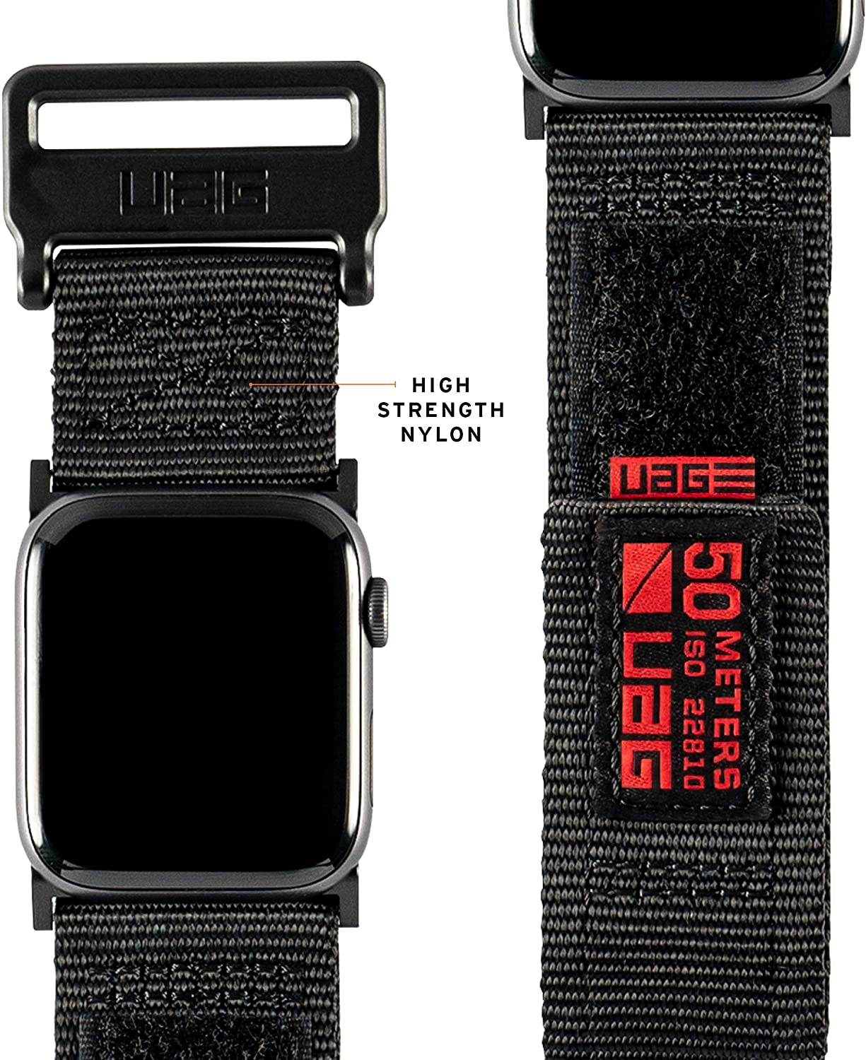 UAG Apple Watch 45mm/44mm/42mm/Ultra Active Strap - Black