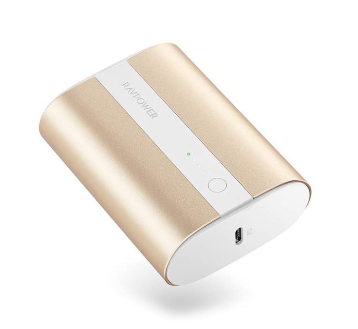 RAVPower PD+QC 2-Port Power Bank - 10,000mAh / 18W / Metallic Gold