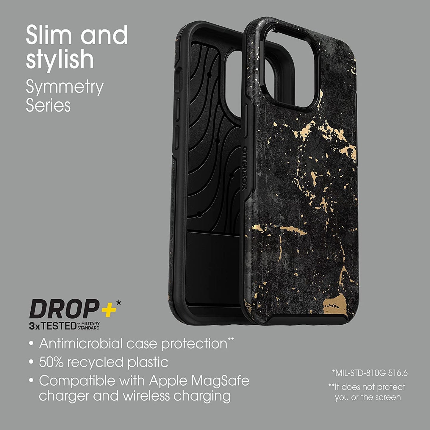 OtterBox iPhone 13 Pro Symmetry Case - Black / Gold