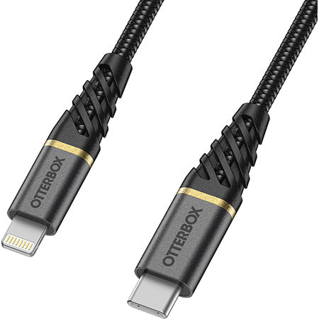 OtterBox Lightning to USB-C Fast Charge Cable - Premium 1 Meter - Black
