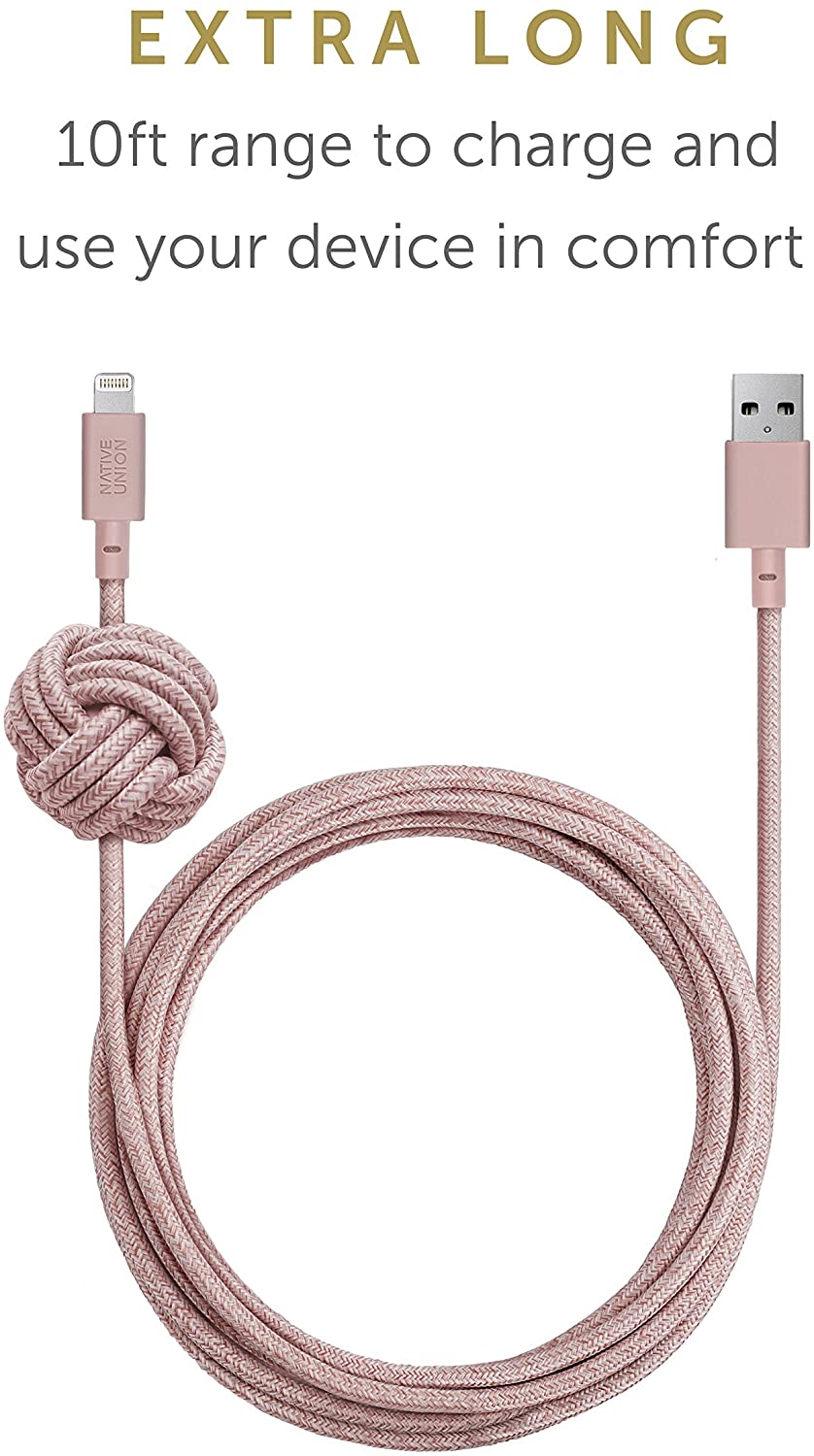 Native Union Night Cable - USB A to Lightning - 3M - Rose