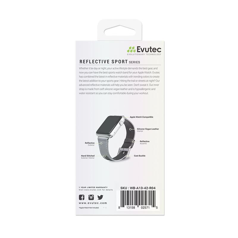 Evutec Apple Watch Band 45mm/44mm/42mm/Ultra Reflective Sport - Starlight