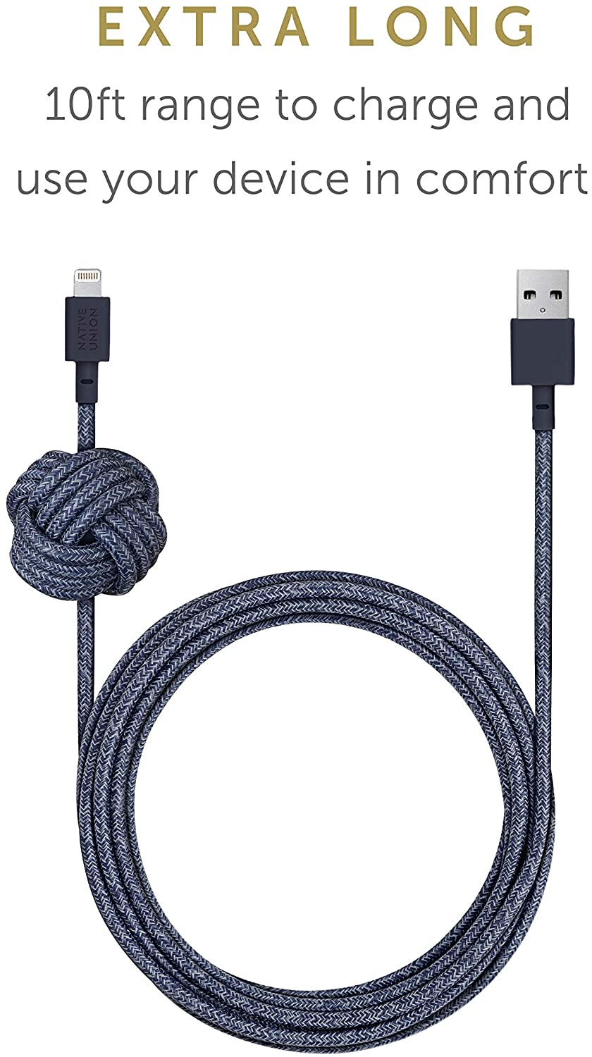 Native Union Night Cable - USB A to Lightning - 3M - Indigo