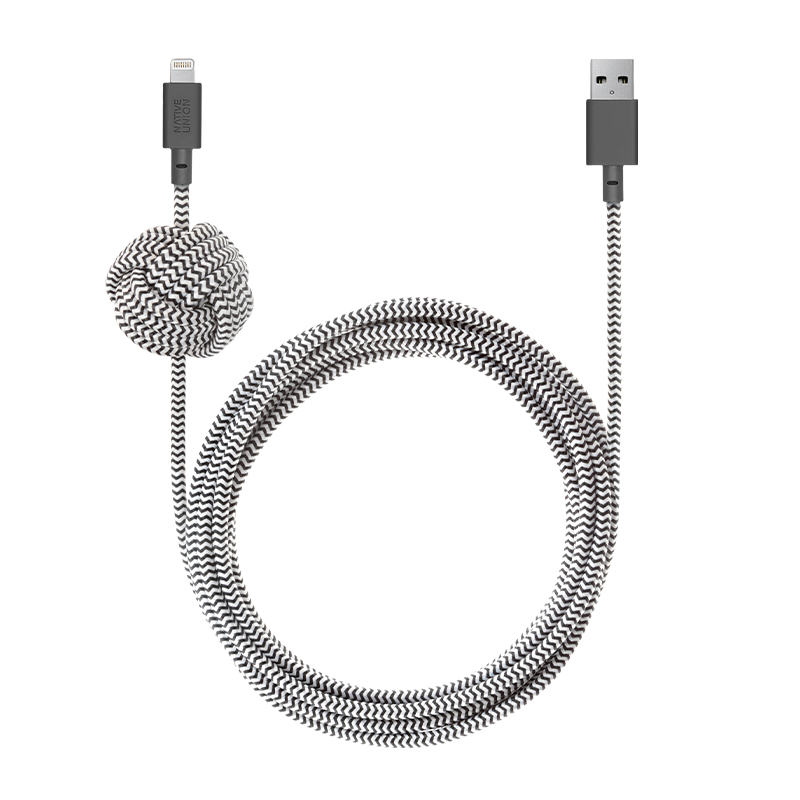 Native Union Night Cable - USB A to Lightning - 3M - Zebra