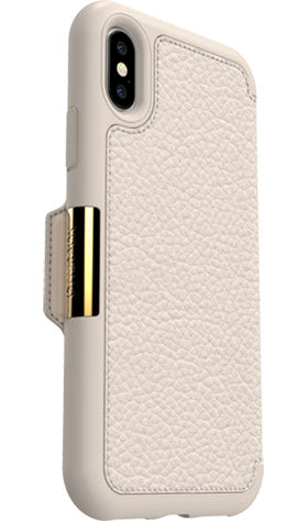 OtterBox iPhone X Strada Folio Case - Soft Opal Pale Beige