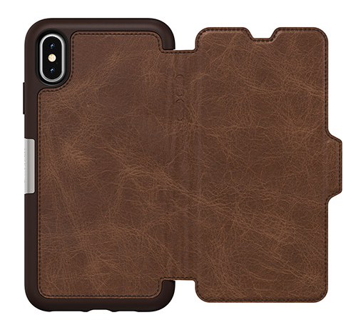 OtterBox iPhone XS Max Strada Folio Case - Espresso Brown