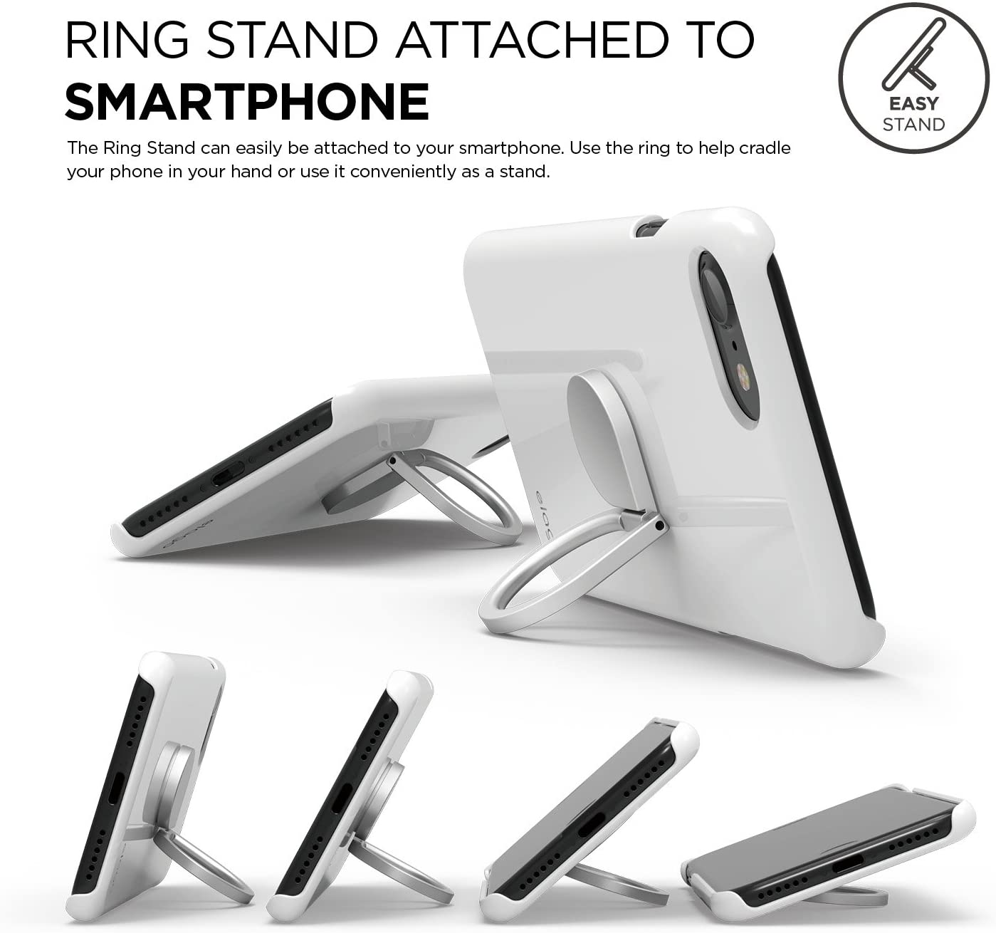 Elago Ring Holder -Grip and Stand - Silver