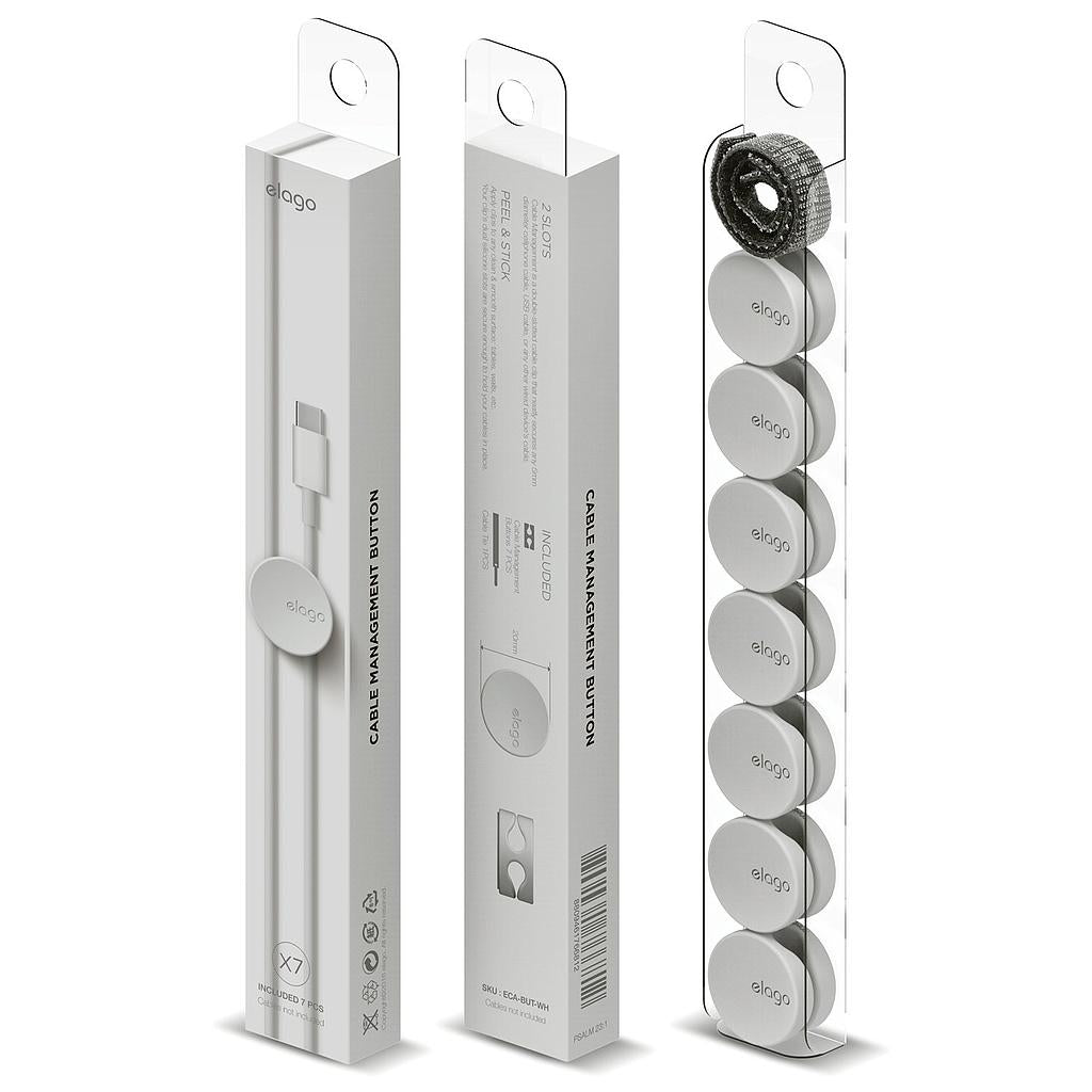 Elago Cable Management Buttons (7 pieces) - White