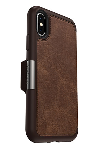 OtterBox iPhone XS Strada Folio Case - Espresso Brown