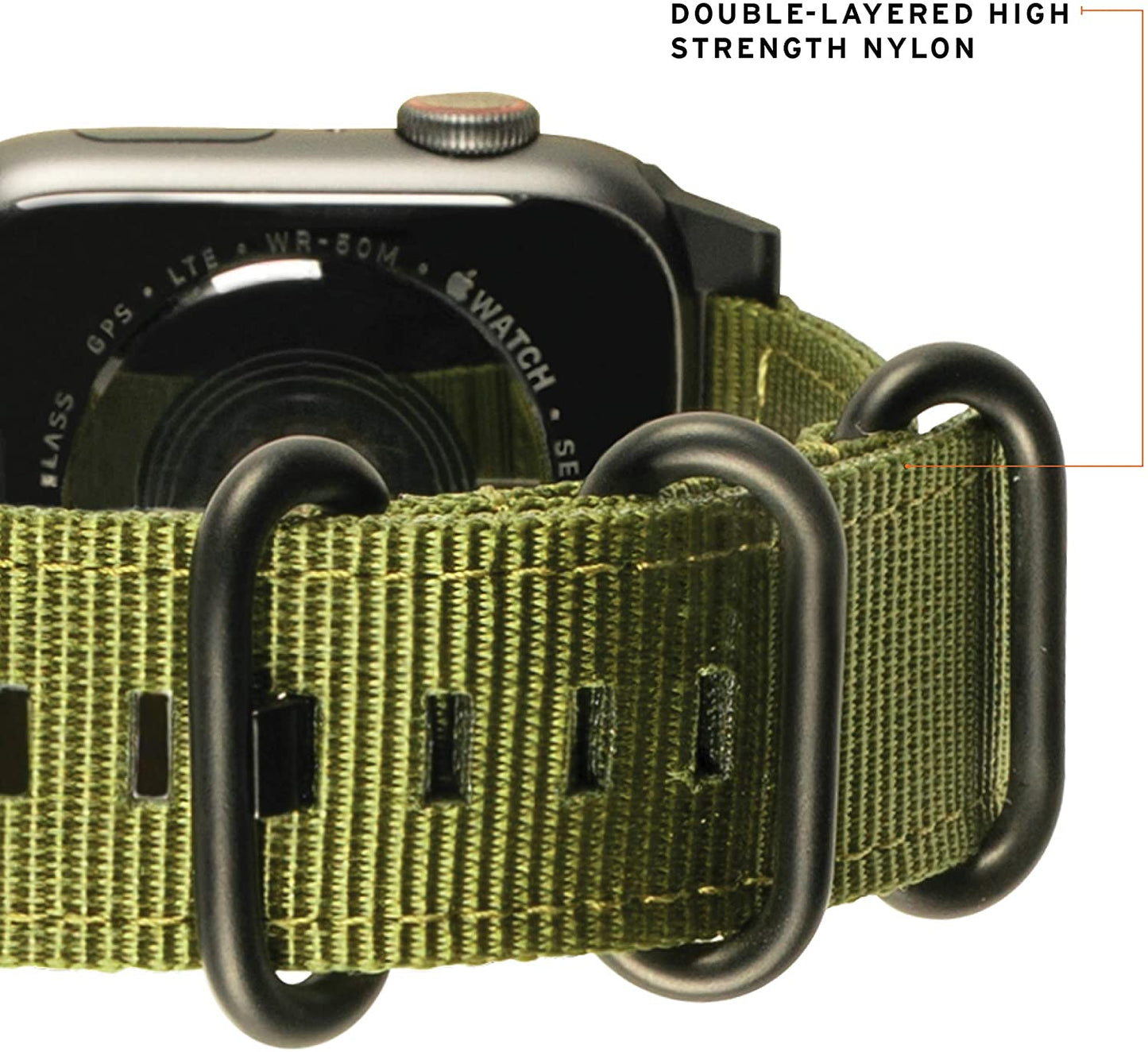 UAG Apple Watch 45mm/44mm/42mm/Ultra Nato Strap - Olive Drab