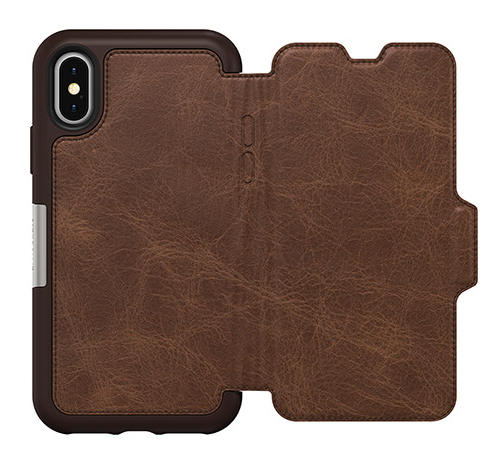 OtterBox iPhone XS Strada Folio Case - Espresso Brown