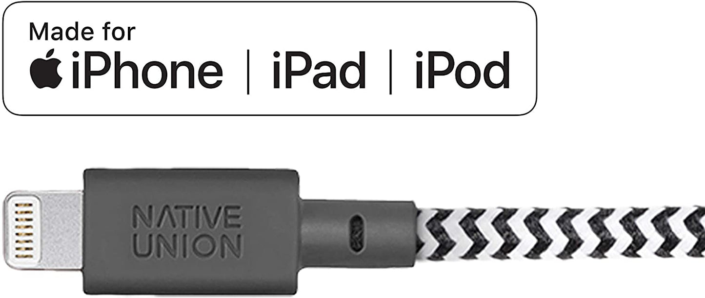 Native Union Night Cable - USB A to Lightning - 3M - Zebra