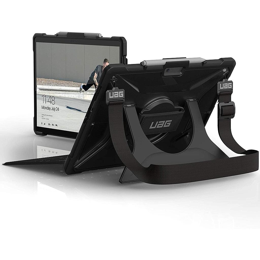 UAG Microsoft Surface Pro X Plasma Case With Handstrap & Shoulder Strap - Black