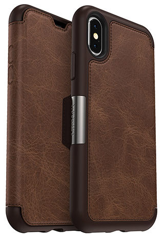 OtterBox iPhone XS Strada Folio Case - Espresso Brown