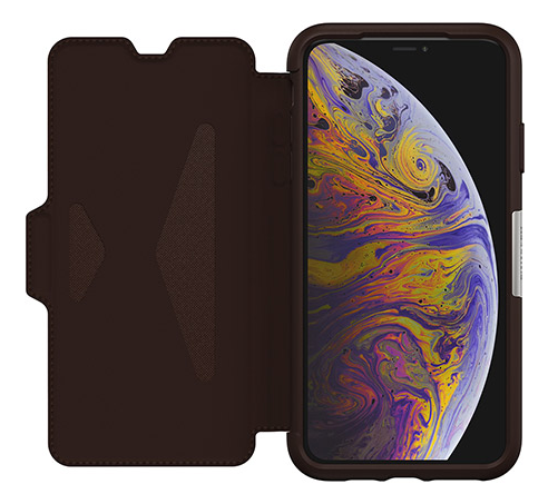 OtterBox iPhone XS Max Strada Folio Case - Espresso Brown