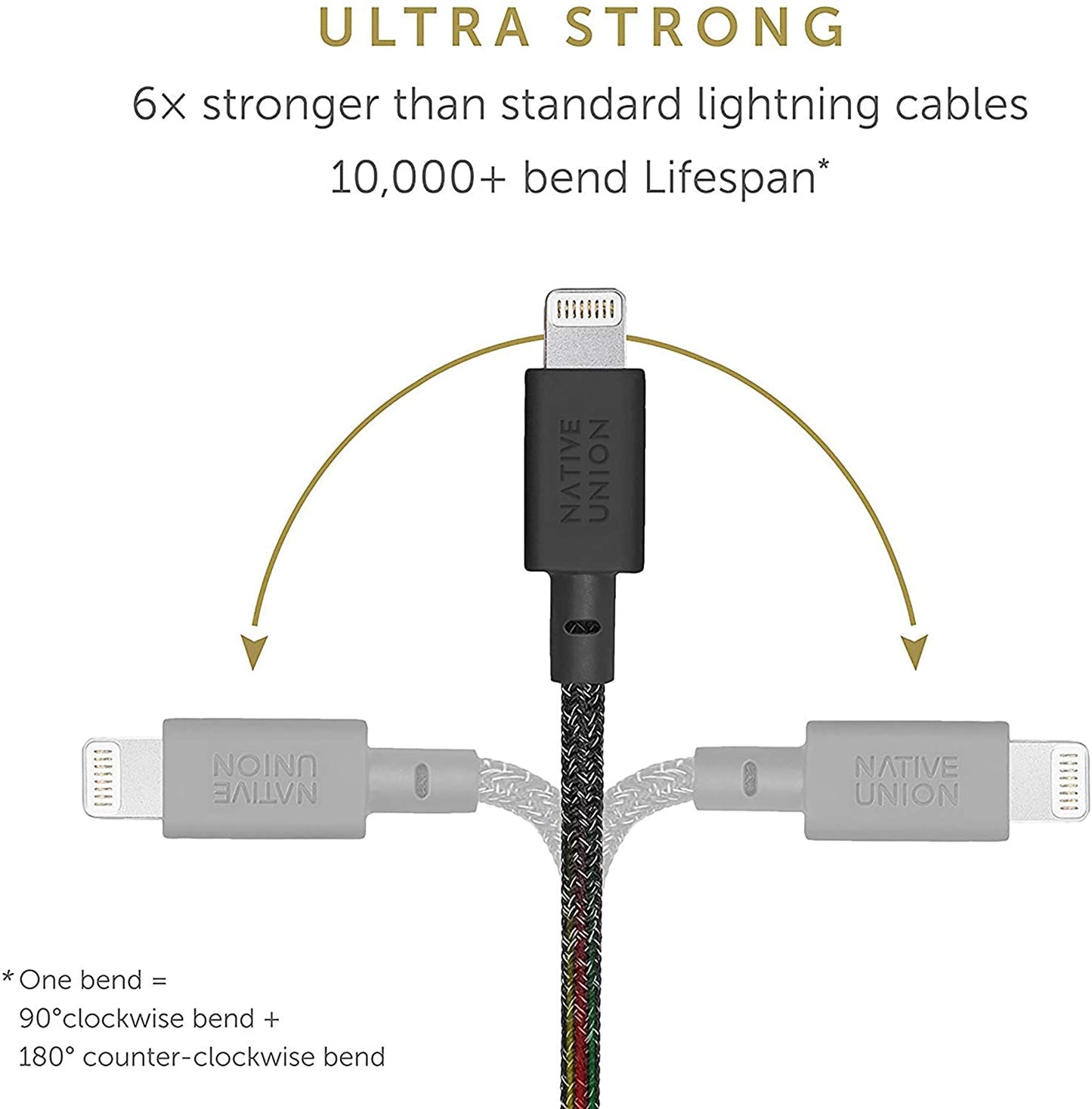 Native Union Belt Cable USB-C to Lightning 1.2M - Cosmos Black