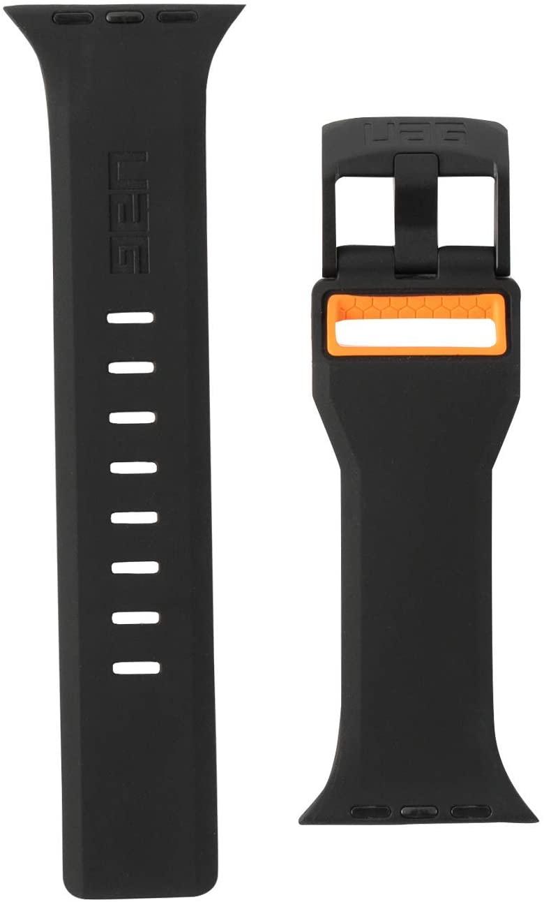 UAG Apple Watch 45mm/44mm/42mm/Ultra Civilian Strap - Black/Orange