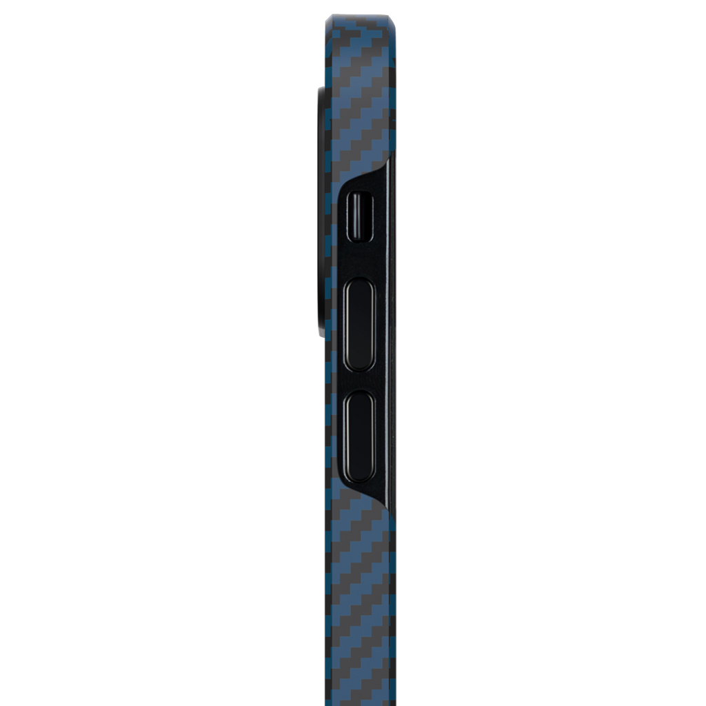 Pitaka iPhone 12 Pro MagEZ Case Blue Karbon - Black/Blue Twill