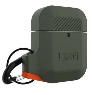 UAG Apple Airpods 1&2 Silicone Case - Olive Drab/Orange