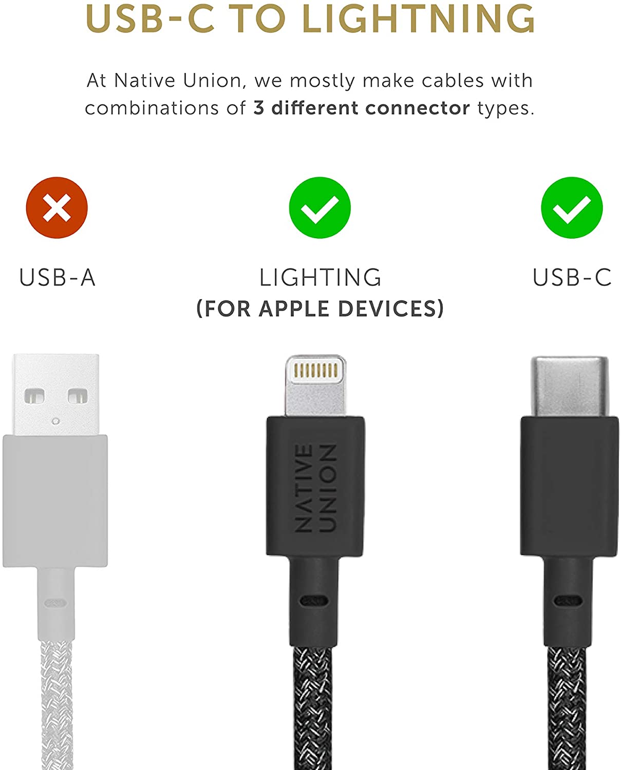 Native Union Belt Cable USB-A To Lightning Cosmos 3m
