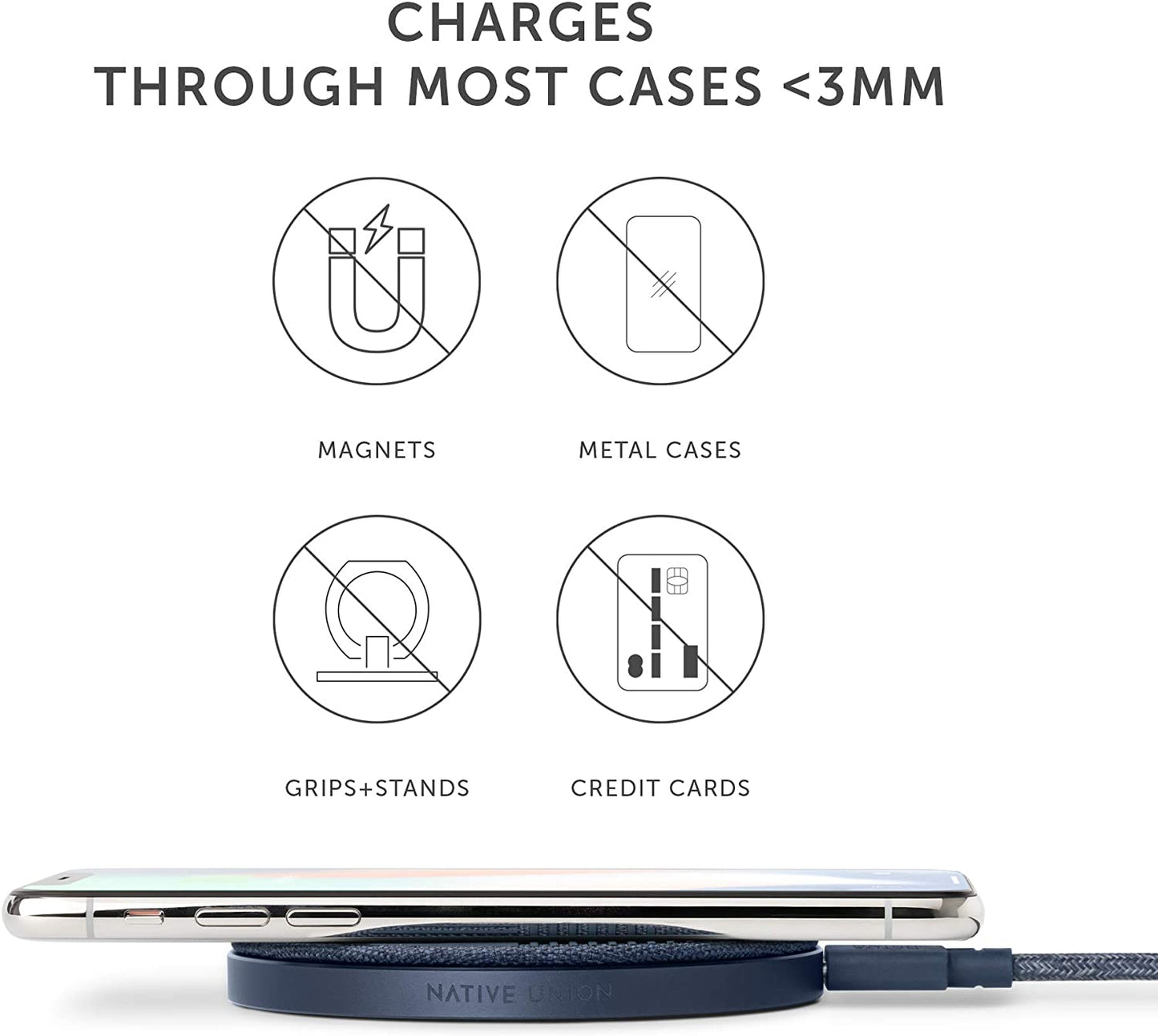 Native Union Drop Wireless Charger Fabric V2 - Indigo