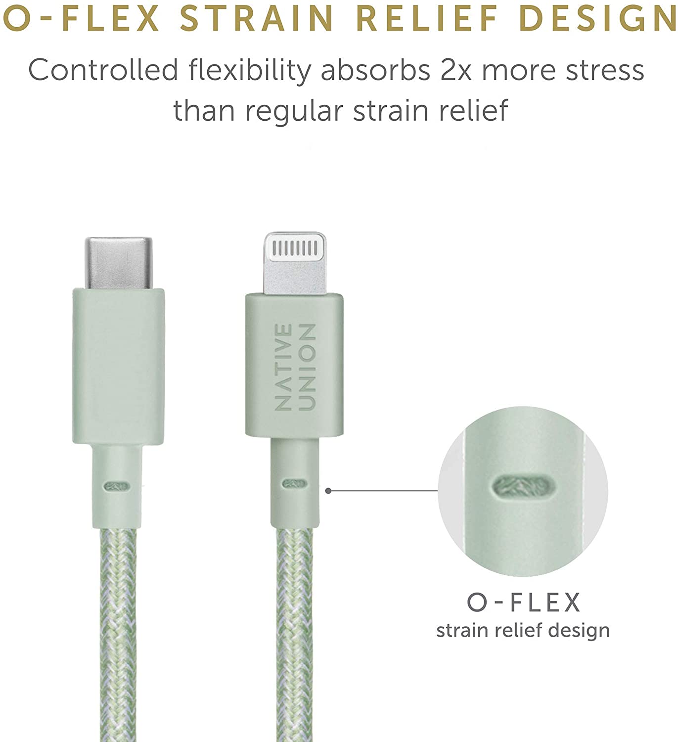 Native Union Belt Cable USB-C to Lightning 1.2M - Sage