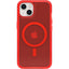 OtterBox ايفون 13 Symmetry بلس ماج سيف  شفاف  حافظة  - شفاف أحمر