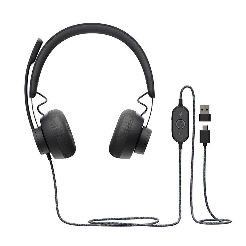 Logitech Zone Wired MSFT Teams Headset - Wired / Stereo / USB-C / Black