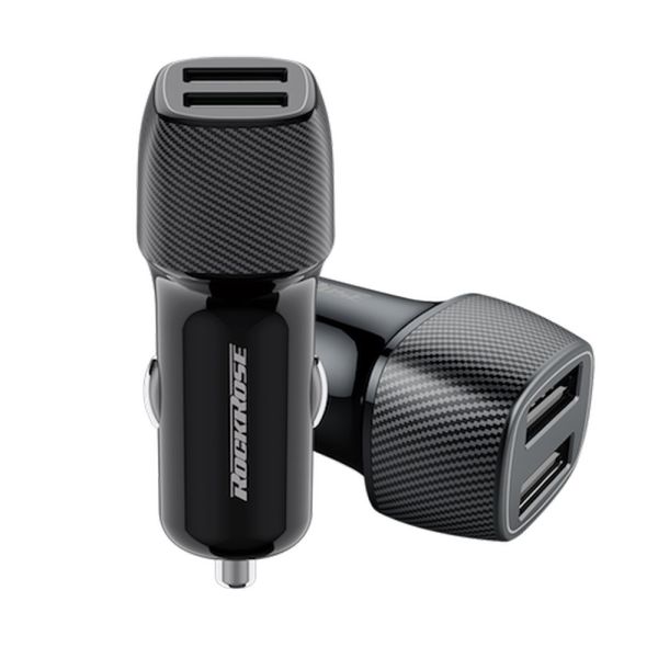 Rockrose Safari P2 2.4A 2-Port Car Charger - Black