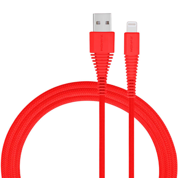 Momax Tough Link USB To Lightning Cable - 1.2 Meter / Red