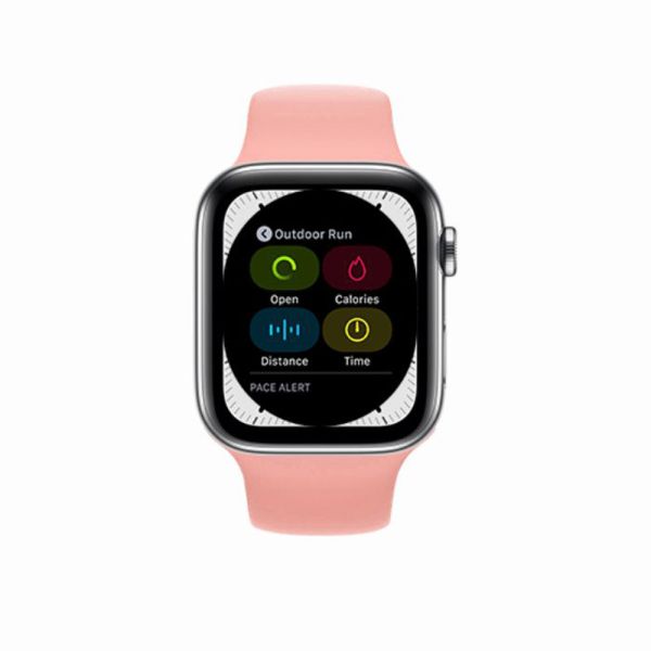 Rockrose Rough Jade Silicone Apple Watch Band - Pink