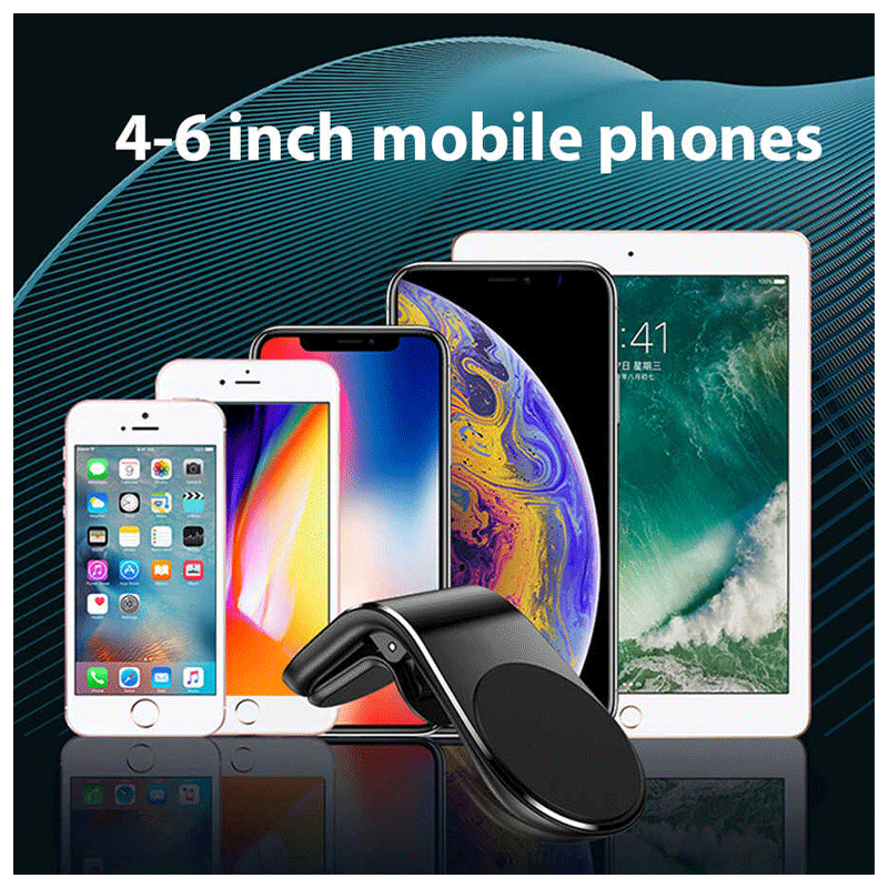 WiWU PL600 Magnetic Suction Mobile Phone Holder Bracket - 4.0"-6.0" / Black - Tablet & Smartphones
