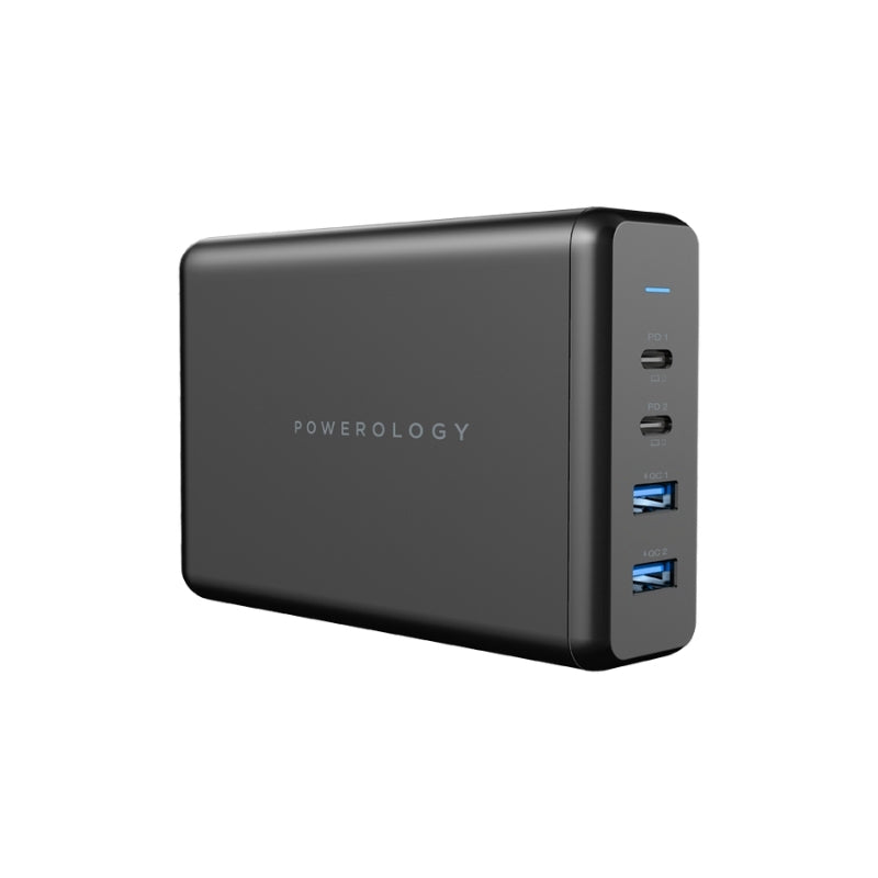 Powerology 4 Output 156W Quick Charging Power Terminal - Black