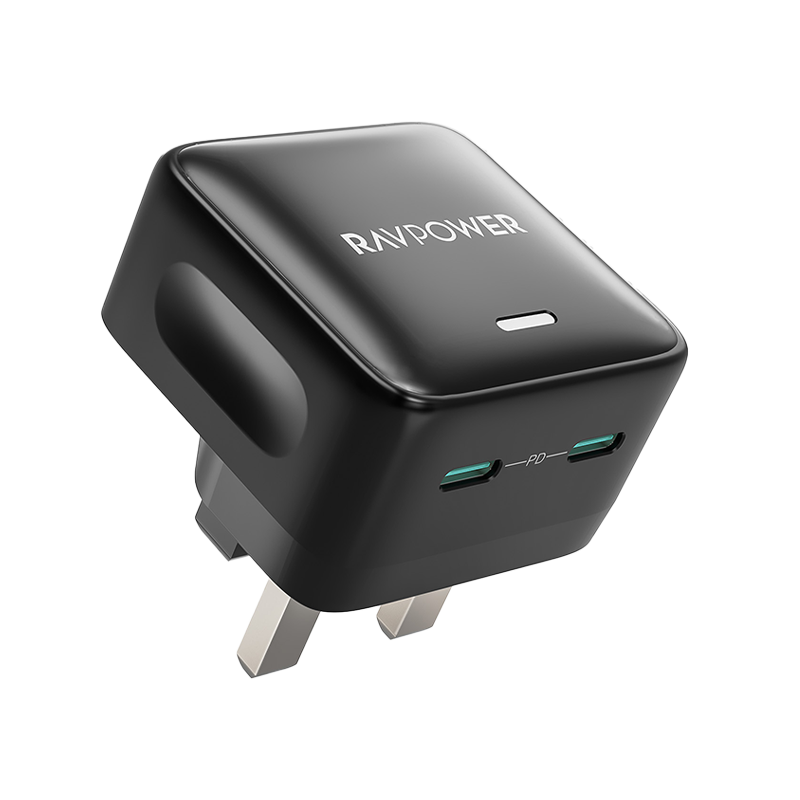 RavPower 2-Port USB-C PD 35W Wall Charger - Black