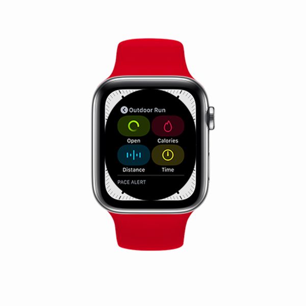 Rockrose Rough Jade Silicone Apple Watch Band - Red