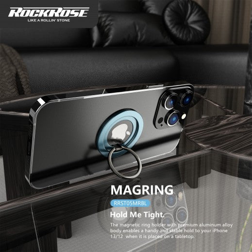 Rockrose Magnetic Phone Ring Holder - Sierra Blue