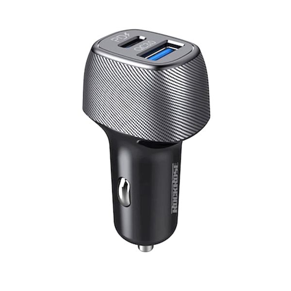 Rockrose Safari PQ PD & QC 3.0 2-Port Car Charger - Black