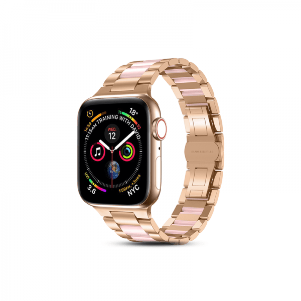 Wiwu Resin Steel Belt For Apple Watch 42 / 44 / 45 / 49Mm - Rose Pink